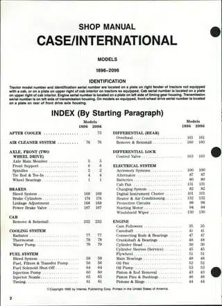 CASE IH 1896 2096 TRACTOR Service Repair Manual