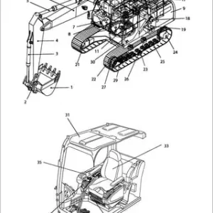 CASE CX240 Excavator Parts Catalog Manual