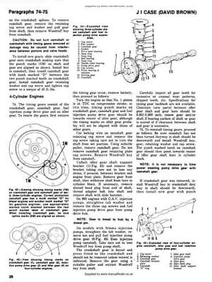 JI Case David Brown 885 885N 995 Tractor Service Manual