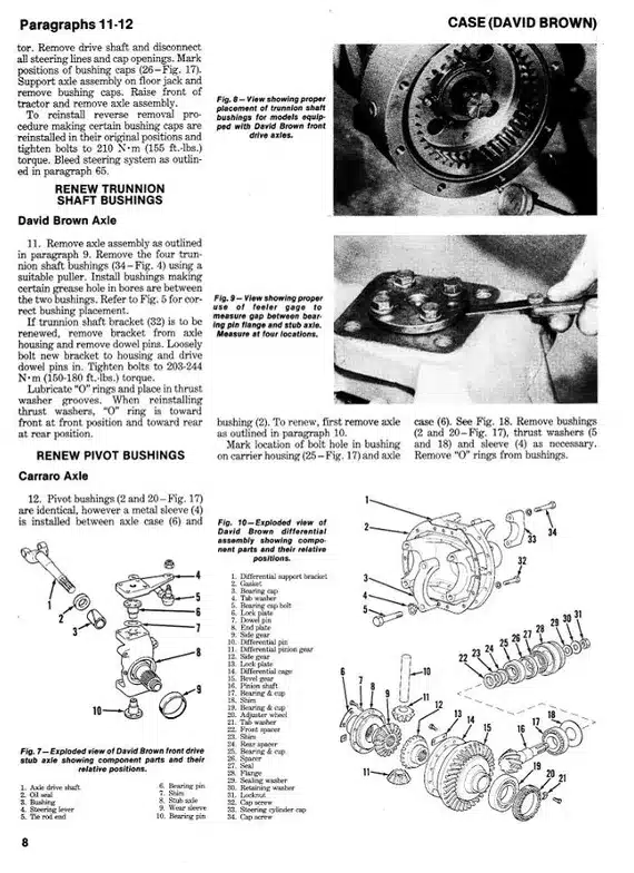 Collection of Case David Brown 1394 Tractor Manuals