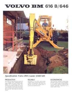 Volvo BM616B - BM646 Wheel Loader Service Parts Catalogue Manual