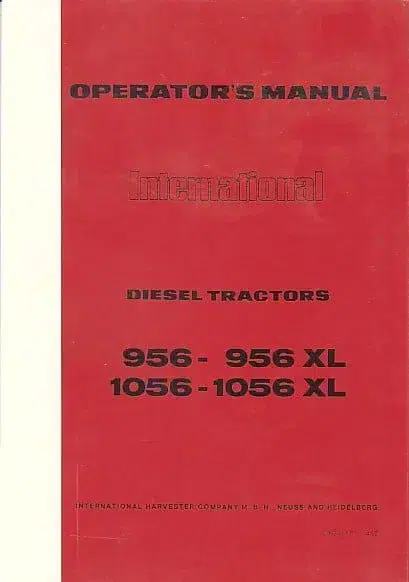 Case Ih Tractor 956 1056 Ih956 1056 Service Repair Manual