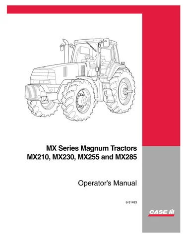 Case Ih Mx80c Mx90c Mx100c Tractor Operators Manual
