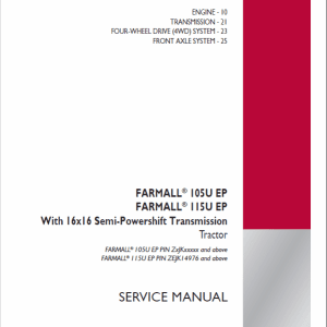 Case IH Farmall 95U 105U 115U Pro EP Service Manual