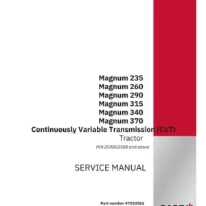 Case Ih Magnum 235 260 290 cvt Service Repair Manual