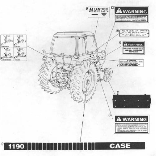 Case David Brown 1594 Tractor Illustrated Parts Manual