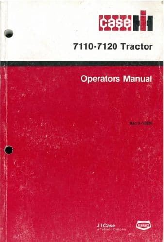 Case Ih International 7110 Tractor Operator Owner Manual