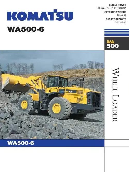 Komatsu WA500-6 Wheel Loader Parts Catalogue Manual