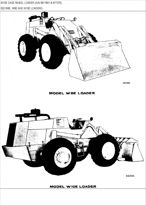 Case W10E Wheel Loader Parts Catalog Manual