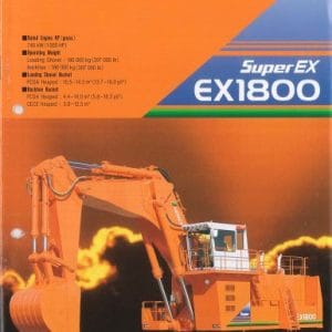 Hitachi ex1800-3 specs Excavator Service Repair Manual