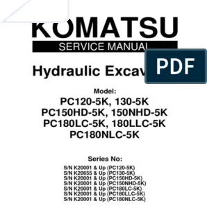 Komatsu Pc180nlc-5k Excavator Workshop Service Manual Komatsu Pc180nlc-5k Excavator Workshop Service Manual