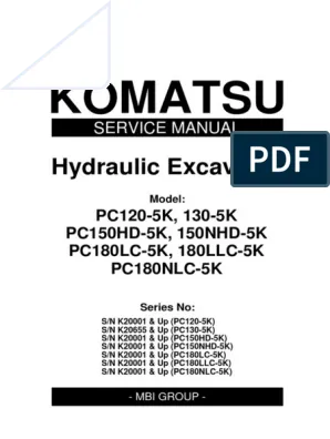 Komatsu Pc180nlc-5k Excavator Workshop Service Manual Komatsu Pc180nlc-5k Excavator Workshop Service Manual