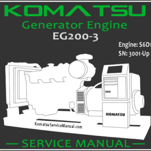 Komatsu Generator EG200-3 Engine S6D125-1 Service Repair Manual