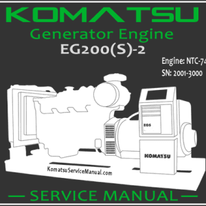 Komatsu Generator EG200S-2 Engine NTC-743-G Service Manual