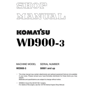 Komatsu WD900-3 Wheel Dozer Service Repair Manual