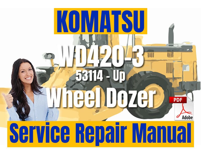 s-l1200 (2) Komatsu WD420-3 Wheel Dozer Repair Manual
