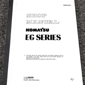 Komatsu Eg40bs-1 Engine Generator Service Repair Manual