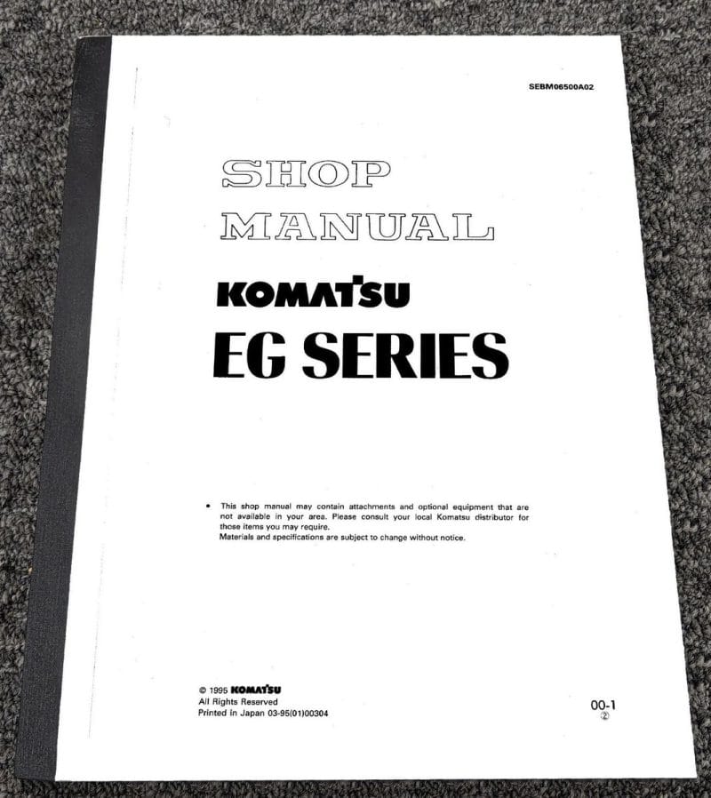 Komatsu Eg40bs-1 Engine Generator Service Repair Manual