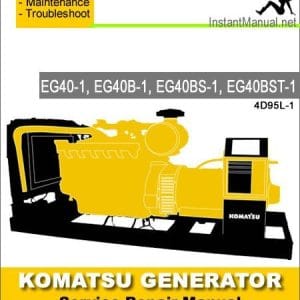 Komatsu Eg40bs-1 Engine Generator Service Repair Manual