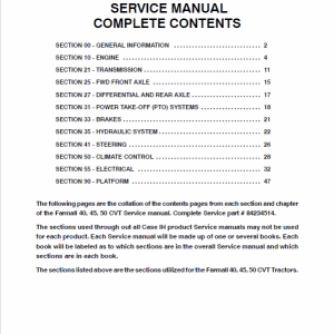 Case Farmall 40 50 B T3 Tractor Workshop Service Manual