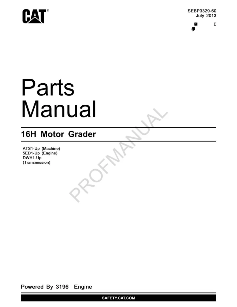 4-Caterpillar 16H Motor Grader parts manual Caterpillar 16H Motor Grader parts manual