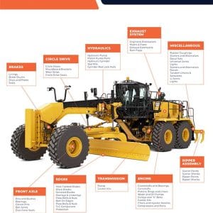 Caterpillar 16H Motor Grader parts manual