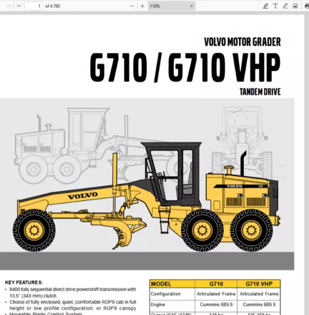 Volvo G710 Service Manual
