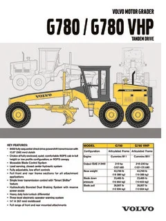 Volvo G780 Feller Buncher Service Manual