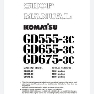 Komatsu GD555-3C Motor Grader Service Manual