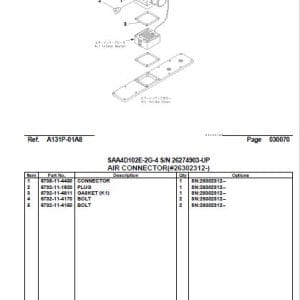 cd4d0eeeb127c9e1d6ac982b31181212 KOMATSU WA100-5 WHEEL LOADER Parts Catalogue Manual