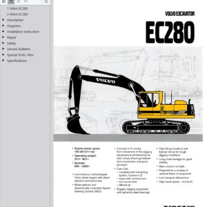 Volvo Ec280 Excavator Service Repair Manual