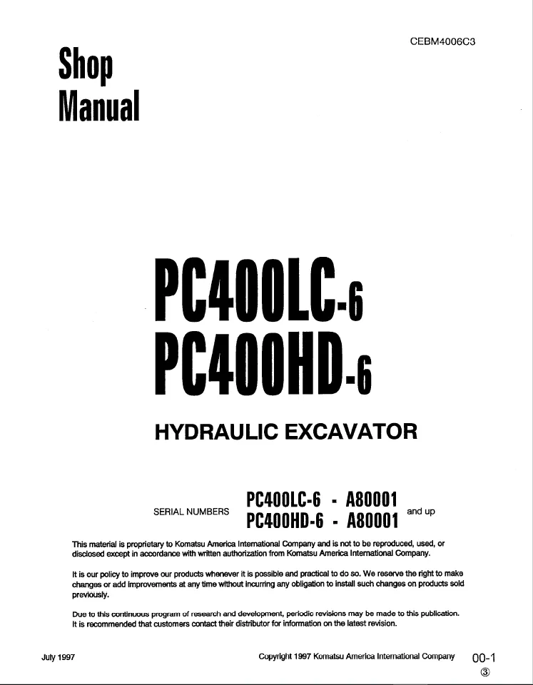 37576167 Komatsu Pc400lc-6 Crawler Excavator Catalogue Manual