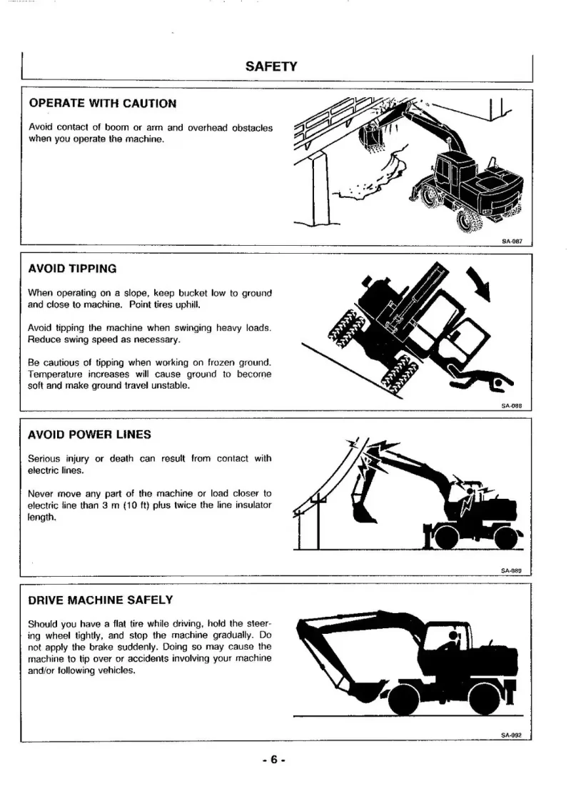 Hitachi Ex100wd-2 Wheeled Excavator Operators Manual