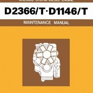 Doosan Daewoo D2366 D1146T Engine Service Manual