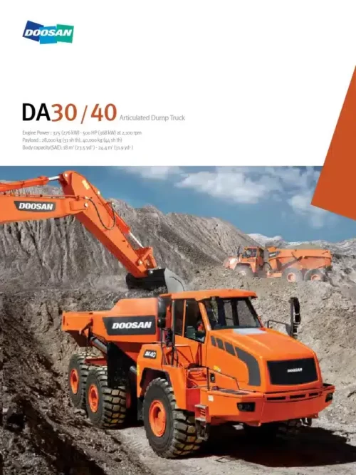 DOOSAN DA40 ARTICULATED DUMP TRUCK Service Repair Manual