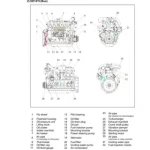 Doosan DE12, DE12T & DE12TI & DE12TIS DIESEL ENGINE Shop Repair Manual