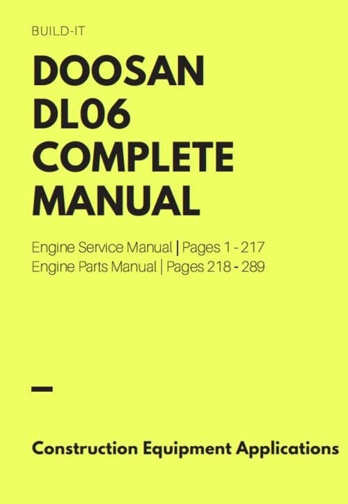 Doosan Diesel Engine DL06 Operation & Maintenance Manual