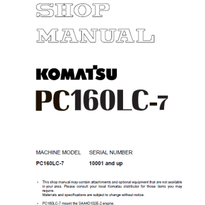 1-52 (2) Komatsu Pc160lc-7 Shop Manual, engine Shop Operation Manual