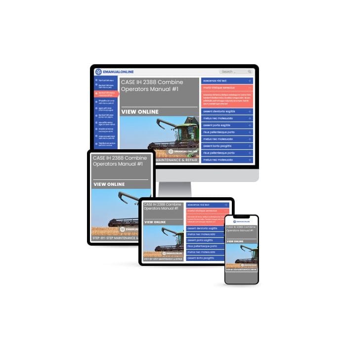 Case IH 2388 Combine Operators Manual