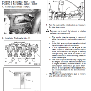 3-28 (2) Komatsu PC78US-6 and PC78UU-6 SERVICE MANUAL