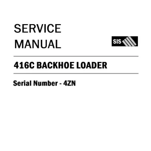Cat Caterpillar 416c Backhoe Loader Service Repair Manual