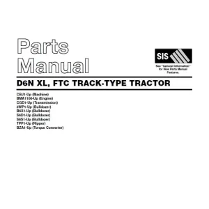 Caterpillar Cat D6N Track Tractor Parts Manual