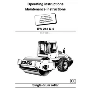 Bomag BW 213 D-4 Operating Maintenance Manual