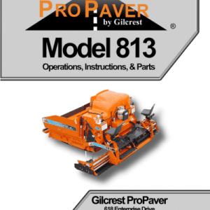 Bomag Pro Paver 813 Operator Manual