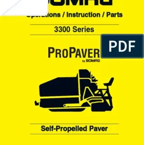 Bomag Propaver 3310 Operation Manual