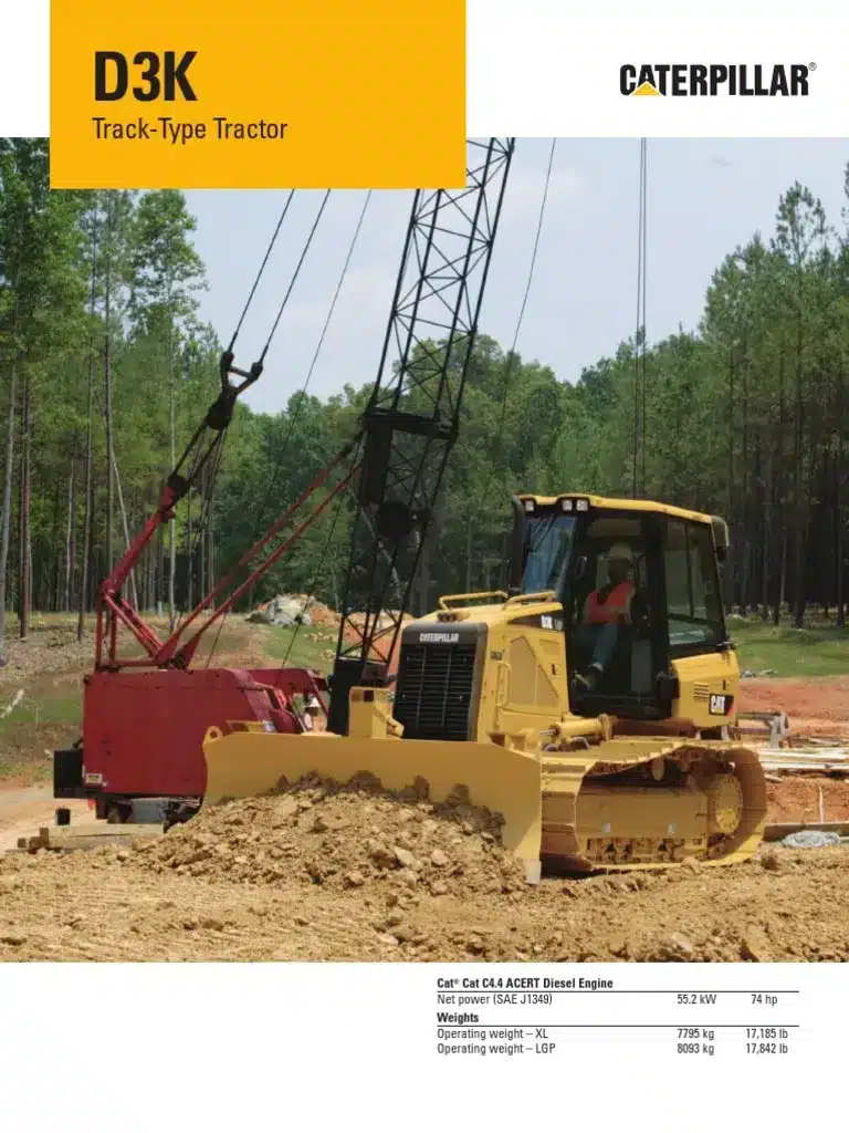 Caterpillar Cat D3K XL LGP Track-Type Tractors Parts Manual