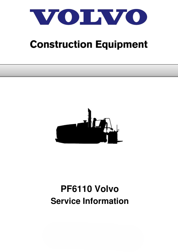 Volvo-Pf6110-pdf Volvo Pf6110 Tracked Paver Service Repair Manual