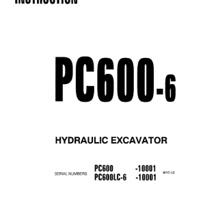 2-24 (1) Komatsu PC600-6 PC600LC-6 Operation Maintenance Manual
