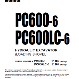 3-24 (1) Komatsu PC600-6 PC600LC-6 Operation Maintenance Manual