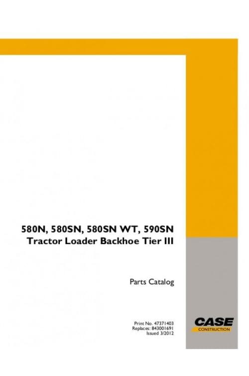 Case 580n Loader Backhoe Operators Manual